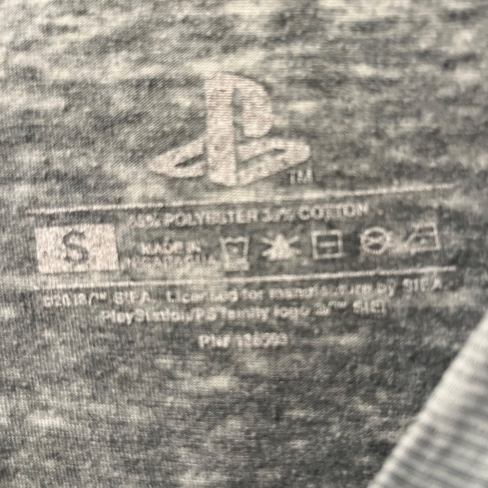 Playstation Logo Graphic T-Shirt Mens Size Smal Gray Crew Neck Short Sleeve - Picture 3 of 3